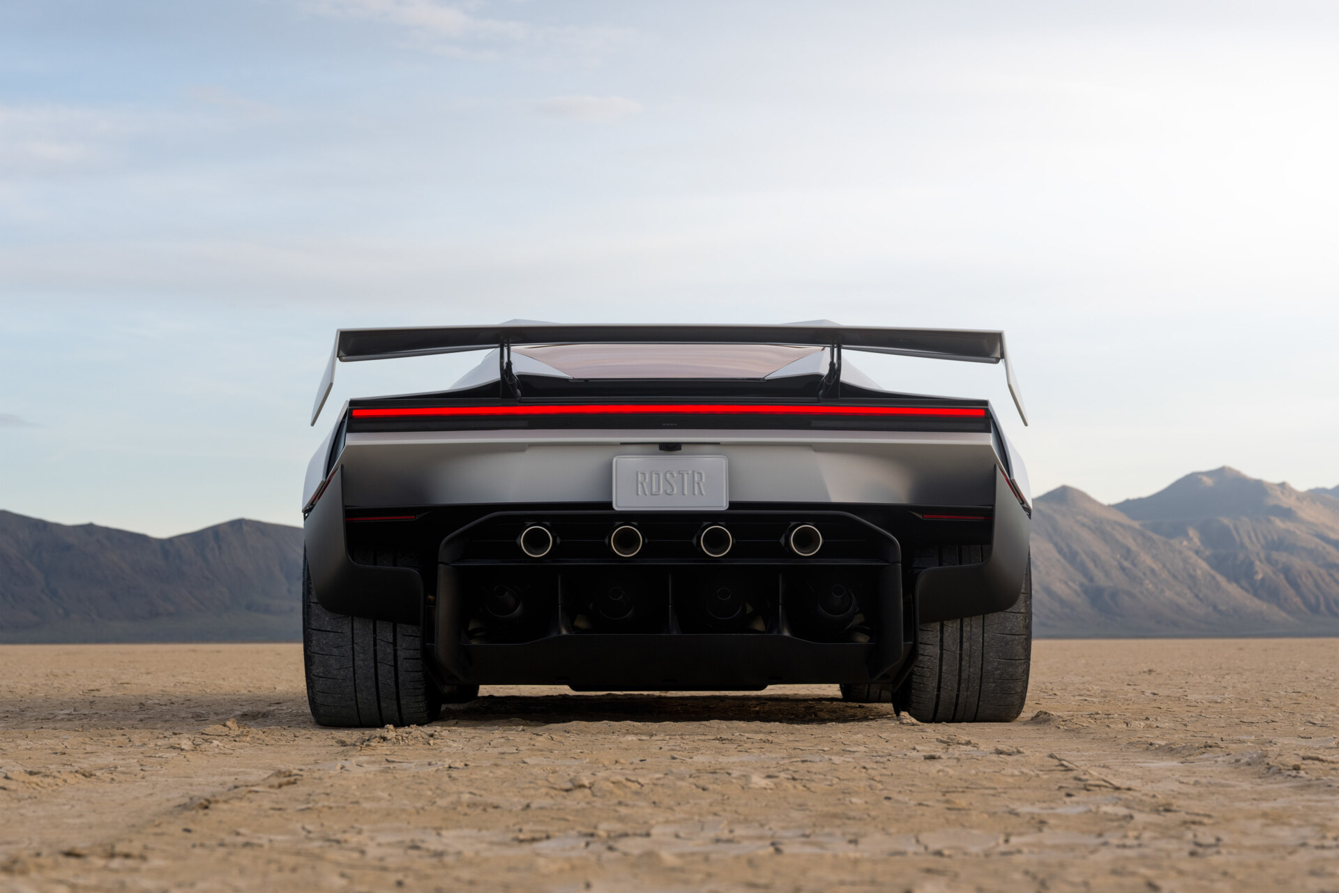 Vista trasera del Tesla Roadster